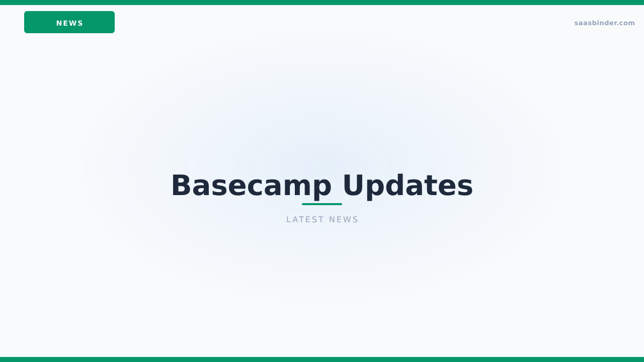 Basecamp Updates Pricing Across 2 Plans (October 2026)